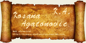 Kosana Agatonović vizit kartica